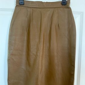Brown A-Line Skirt with Full Silhouette